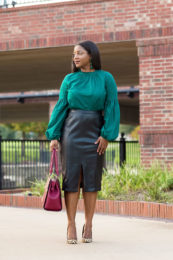 Work Style: Leather + Statement Sleeves - Queen of Sleeves